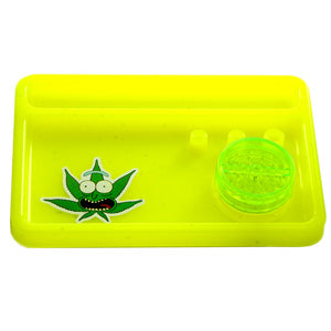 [AM034510] Unbranded Sets Plastic Tray 8.5" x 5.5" with 50mm Plastic Grinder 8.5" Yellow