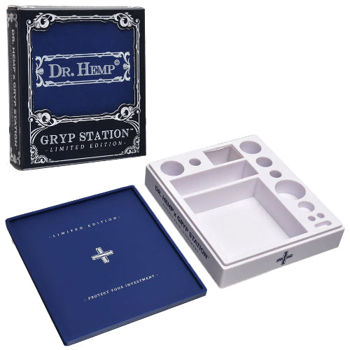 [AM034566] Dr.Hemp Container & Jars Silicone Gryp Station All-One Dabbing Station Blue