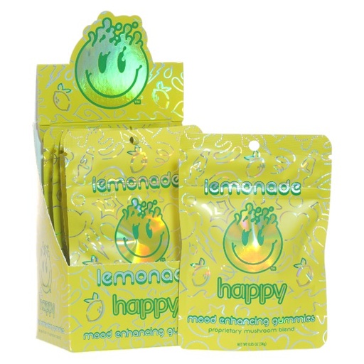 [AM035066] Got Happy Now Mushroom Magic Gummies (0.85oz/24g) 5 packs per Box-Lemonade