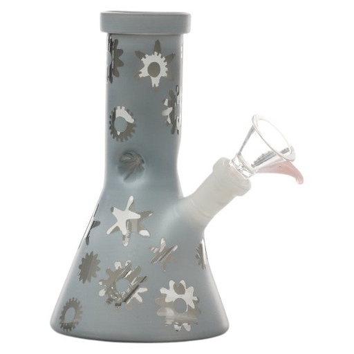 [AM037143] Unbranded Glass W.P. Conical Color Tube Sand Fraust 6.0" (16082)-Black