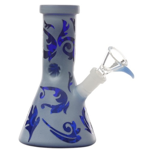 [AM037147] Unbranded Glass W.P. Conical Color Tube Sand Fraust 6.0" (16082)-Blue