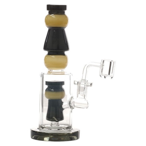 [AM037161] Unbranded Glass W.P. Double Color Shower And Top 8.0" (18170)-Black/Brown