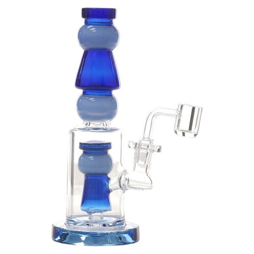 [AM037162] Unbranded Glass W.P. Double Color Shower And Top 8.0" (18170)-Blue/Purple