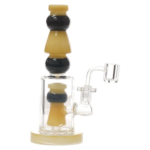 [AM037164] Unbranded Glass W.P. Double Color Shower And Top 8.0" (18170)-Brown/Black