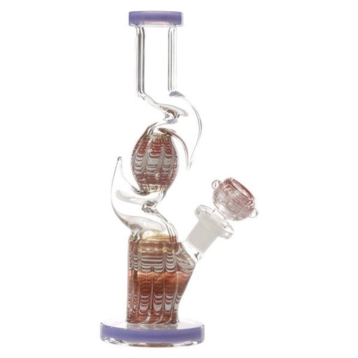 [AM037176] Unbranded Glass W.P. Outside Color Latak Inline 9.0" (19047)-Red