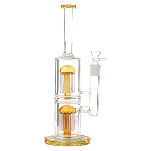 [AM037302] Unbranded Glass with 2 Tree 12.0"-Brown