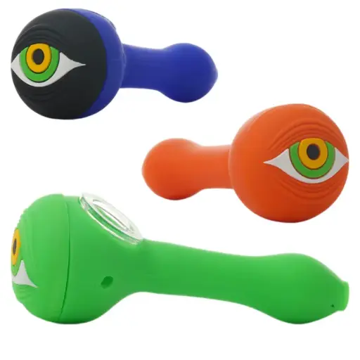 [AM037315] Unbranded Silicone Hand Pipe Eye 4.0"
