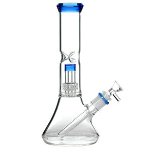 [AM037321] Unbranded Glass Perc Beaker 12.0"-Blue