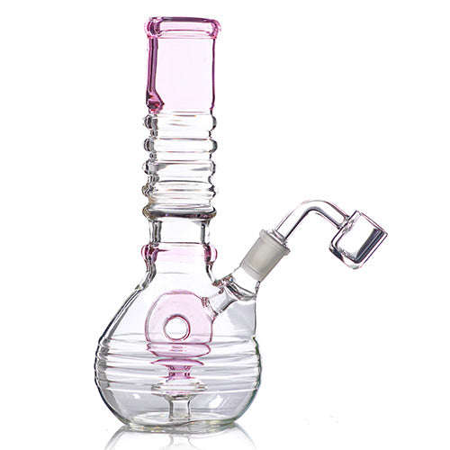 [AM037446] Unbranded Glass Doughnut (7131) 8.5"-Pink