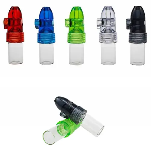 [AM038877] Glass Vial with Bullet Cap Small 2.0'' (1 gr) Assorted Colors, 10 Per Box