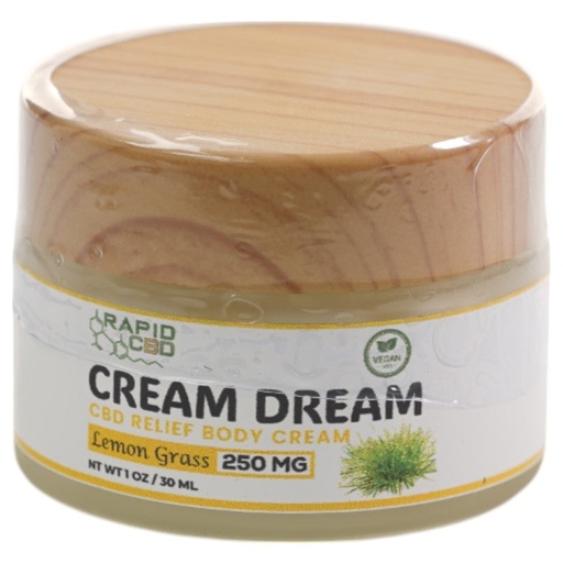 [AM039204] Rapid CBD Cream Dream Body 250mg (1oz/30ML)-Lemon Grass
