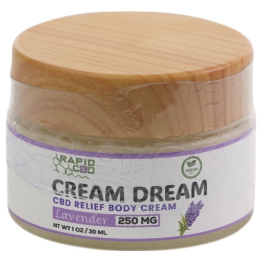 [AM039205] Rapid CBD Cream Dream Body 250mg (1oz/30ML)-Lavender