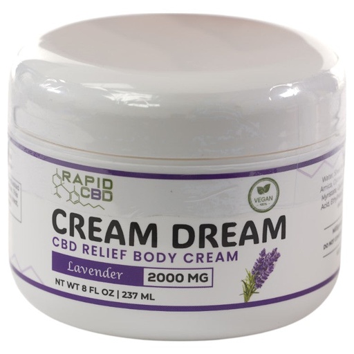 [AM039211] Rapid CBD Cream Dream Body 2000mg (8oz/237ML)-Lavender