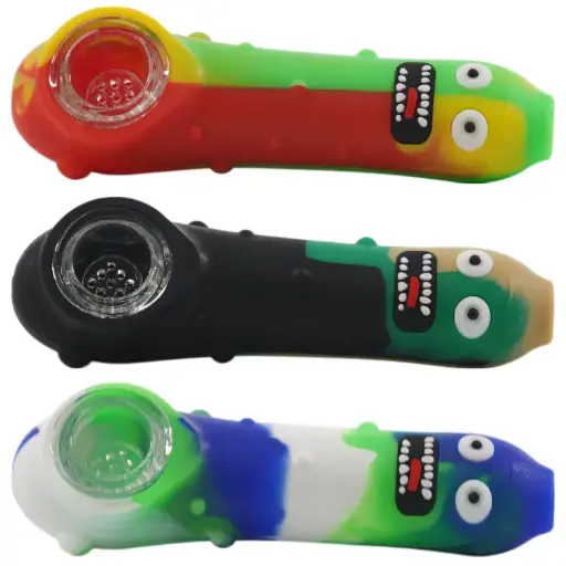 [AM039246] Unbranded Silicone Hand Pipe Pickle 4.0"