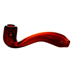 [AM039301] Unbranded Glass Hand Pipe Sherlock 4.5" (4949)-Brown