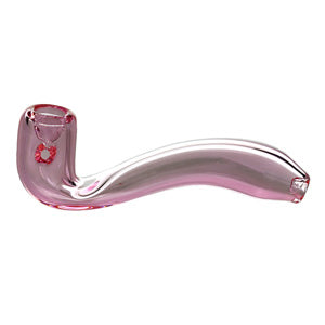 [AM039303] Unbranded Glass Hand Pipe Sherlock 4.5" (4949)-Pink