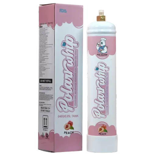 [AM039315] Polar Whip Chargers With Safety Relief Valve 0.95L 640 GR-Peach (6 packs per Box)