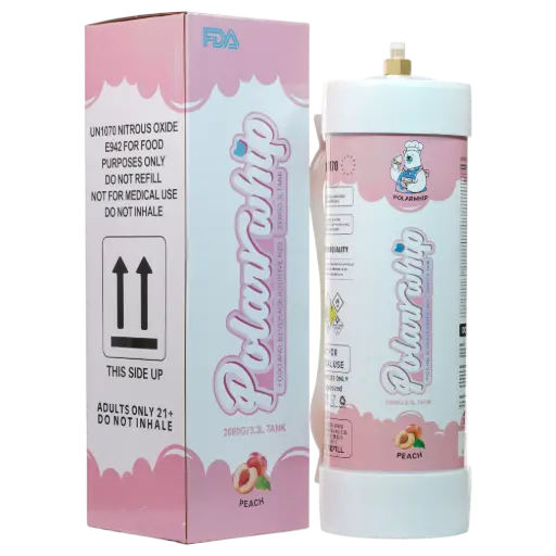 [AM039316] Polar Whip Chargers With Safety Relief Valve 3.3L 2000 GR-Peach (2 packs per Box)