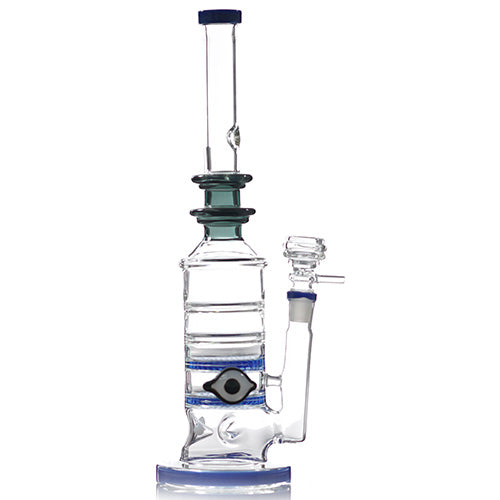 [AM039385] Unbranded Glass W.P. Double Disk with Eye 14.0" (7130)-Blue