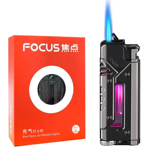 [AM040498] Focus Lighter Torch F153 3.0" Gun Metal
