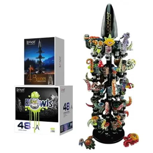 [AM016451] Lookah Waterpipe Bowl Glass  48 pcs Set A (DSPLY Included)