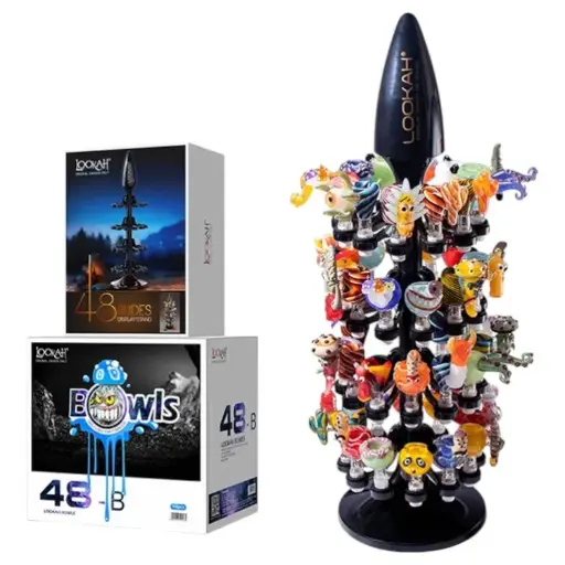 [AM016452] Lookah Waterpipe Bowl Glass 48 pcs Set B (DSPLY Included)