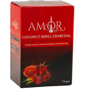[AM016363] Amor Charcoal Coconut Shell Cubes, 72 pcs per Box