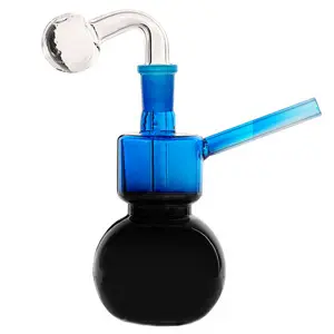 [AM033294] Unbranded O.B. Water Pipes Globe - Black Blue 16.0"