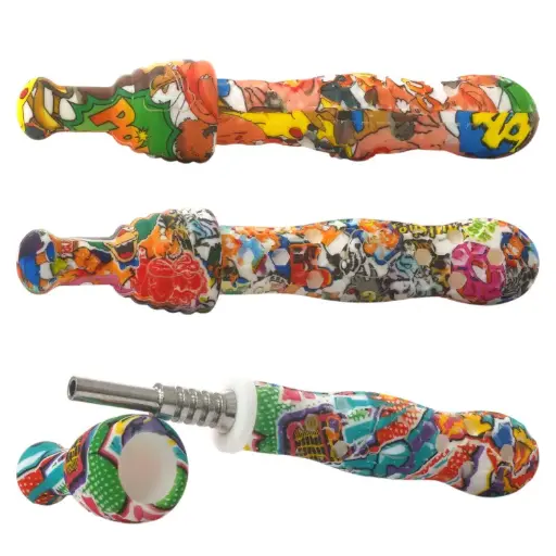 [AM033465] Unbranded Nectar Collector Silicone N.C with titan nail 1592 6.0"