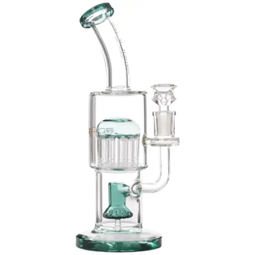 [AM032677] Bougie Glass Shower Bottom Tree Top (8830) 10.0" Teal
