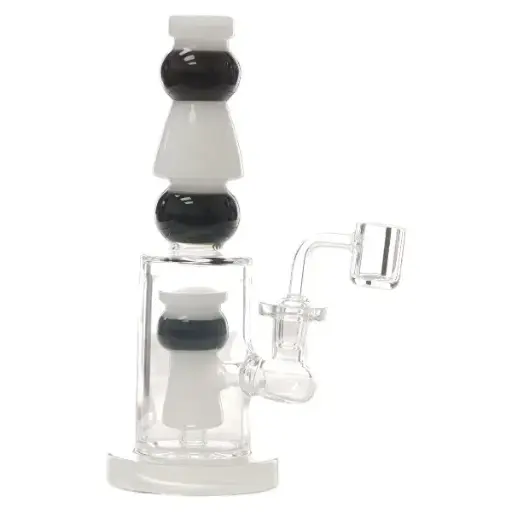 [AM037165] Unbranded Glass W.P. Double Color Shower And Top 8.0" (18170)-Black/White