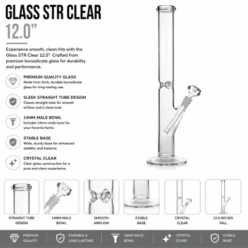 [AM031038] Unbranded Glass STR Clear (5512)  12.0"