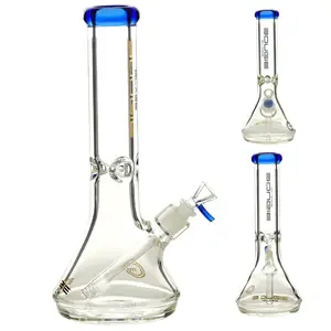 [AM032283] Bougie Glass Glass Beaker 9mm Thickness (7527) 12.5" Blue