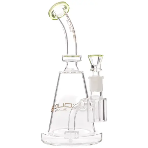 [AM032709] Bougie Glass Perc (8837) 8.5" Lighte Green