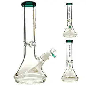 [AM032286] Bougie Glass Glass Beaker 9mm Thickness (7527) 12.5" Teal