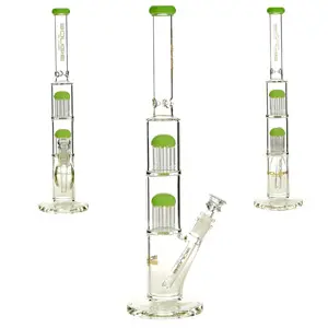[AM032293] Bougie Glass Glass Double Shower STR (7532) 17.5" Green