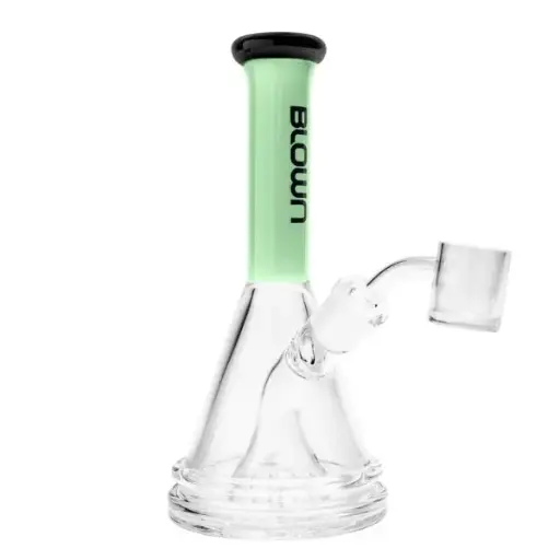 [AM034889] Blown Glass Beaker w/ Fixed shower head w/banger 7.5" - Mint