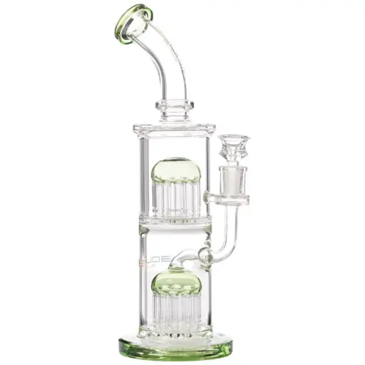 [AM032686] Bougie Glass 2 Tree Bent Neck 65 (8832) 12.0" Green