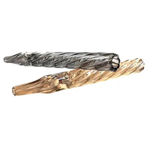 [AM050028] Glass Twisting Tube Straw 5.0" - Metalic Assorted Colors (5 per pack)