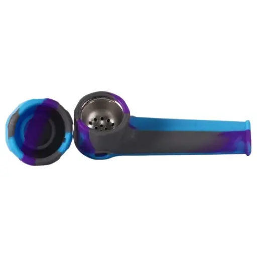 [AM050032] Silicone Hand Pipe with Cup 4.0" (5 per pack)