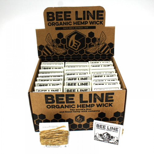 [M0005] BEE LINE Hemp Wick Display Thick 54ct