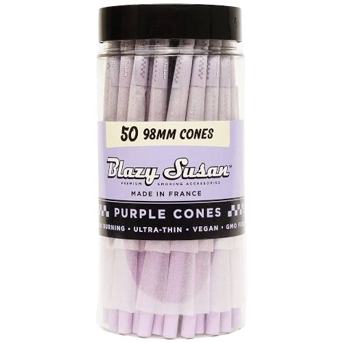 [M0010] BLAZY SUSAN Purple Cones Jar 98mm Size 50/1ct