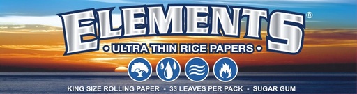 [M0063] ELEMENTS Papers King Size Wide 50ct