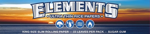 [M0064] ELEMENTS Papers King Size Slim 50ct