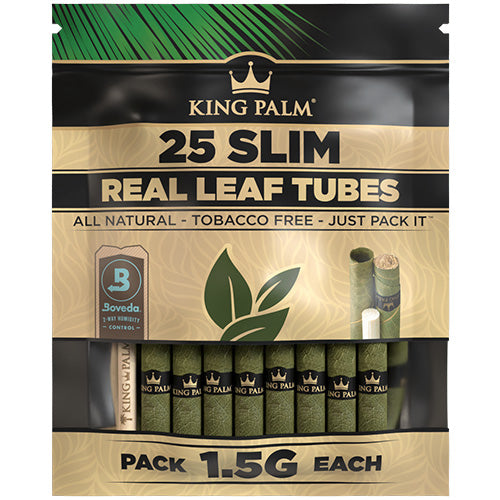 [M0125] KING PALM Slim 25-Pack Natural 8ct