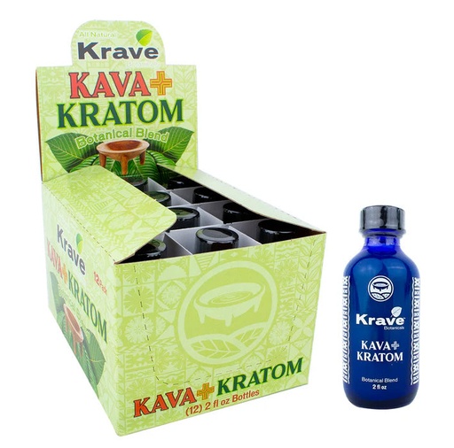 [M0141] KRAVE Shot Kava + Kratom 2oz 12ct