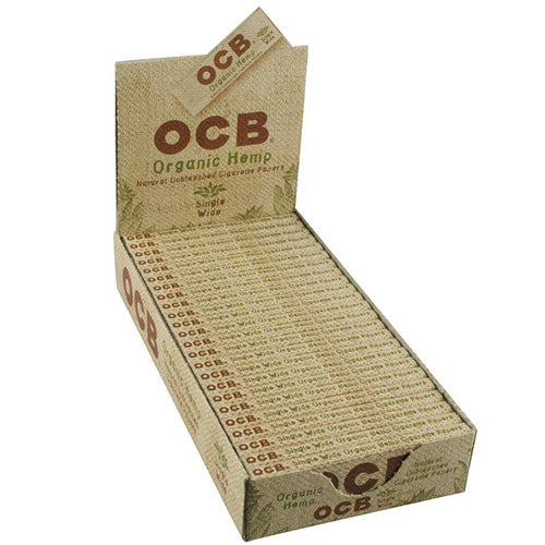 [M0168] OCB Papers Organic Hemp Single Wide Size 24ct
