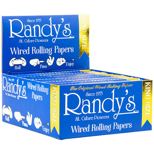 [M0220] RANDY'S Wired Rolling Paper King-Size - Gold 25ct