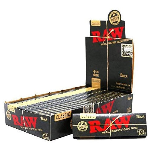 [M0241] RAW Black Papers 11/4 Size 24ct