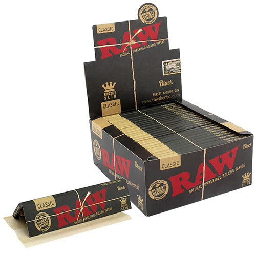 [M0242] RAW Black Papers King Size Slim 50ct